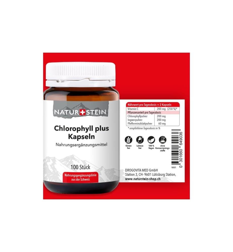 Naturstein - Chlorophyll plus Kapseln 100 Stück