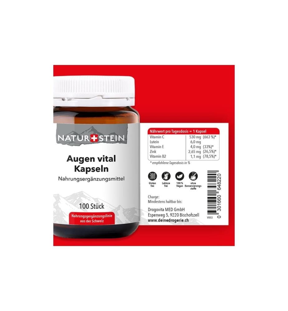 Naturstein - Vitalità degli occhi 100 capsule