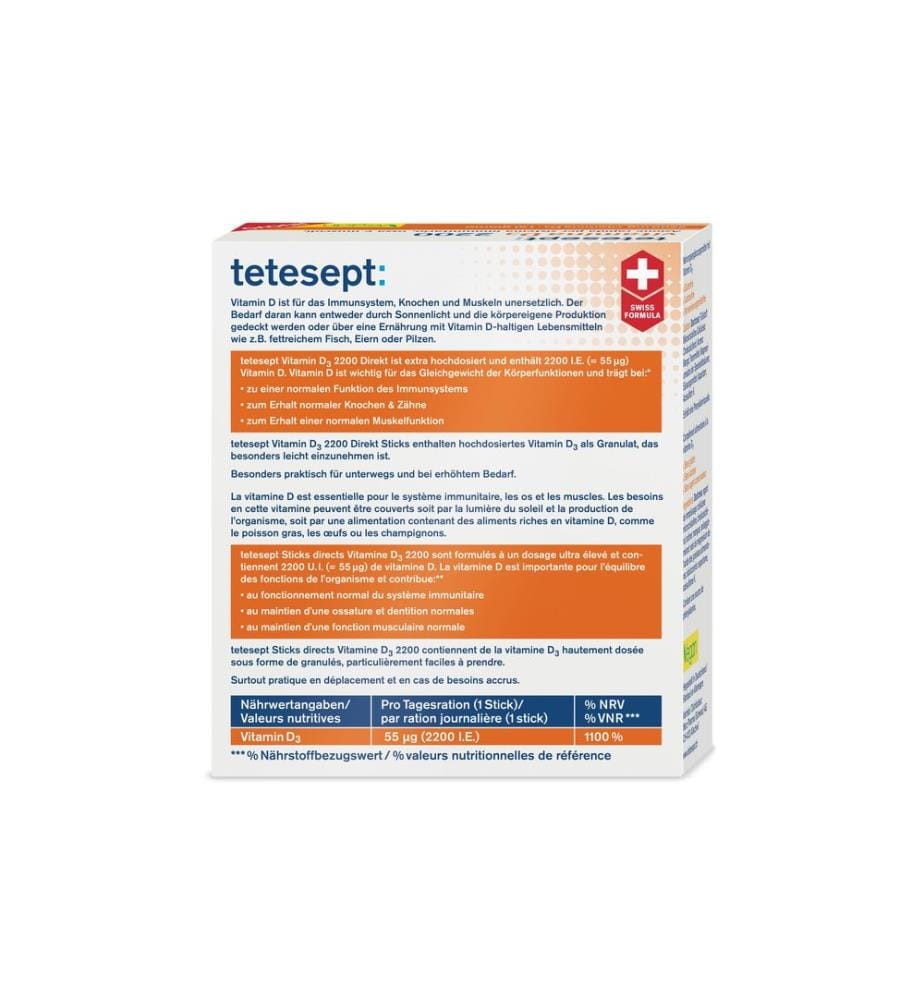 tetesept Vitamine D3 Direct vegan 20 sticks