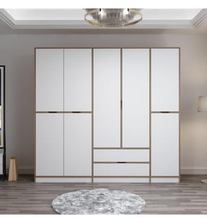 Armoire, blanche, Dore, panneau de particules 100% recouvert de mélamine