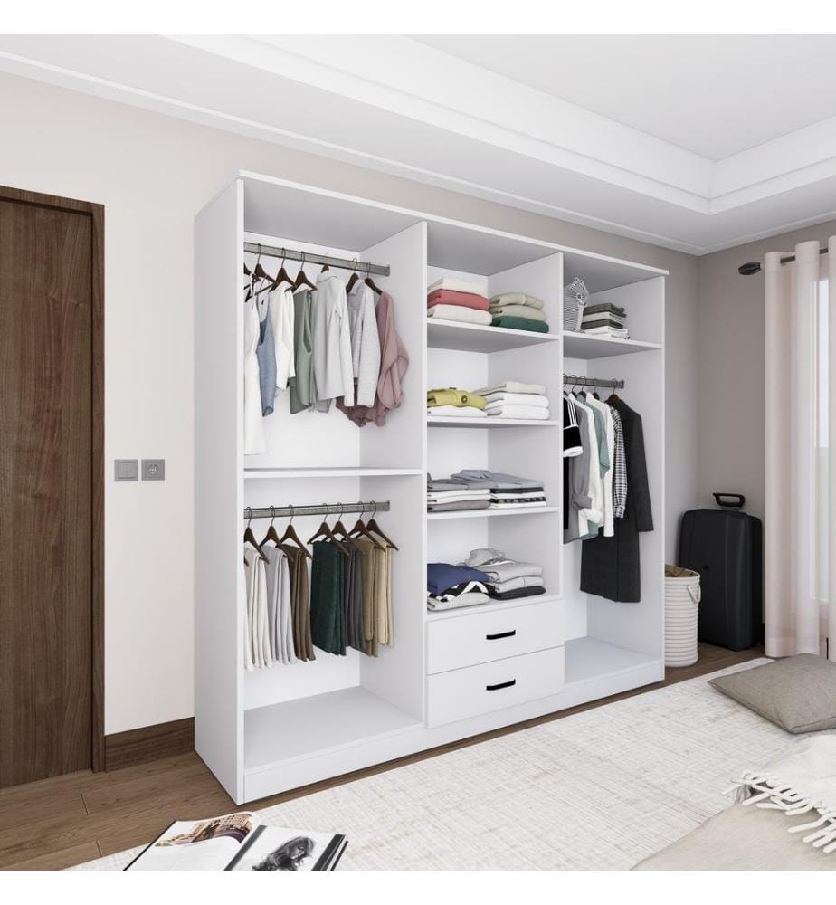 Armoire, blanc mat, panneaux de particules 100 % mélaminés