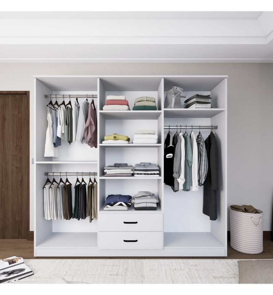 Armoire, blanc mat, panneaux de particules 100 % mélaminés