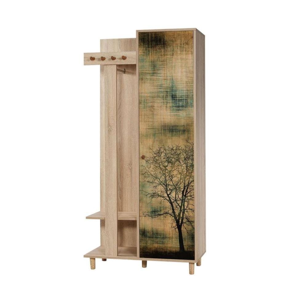 Porte-manteau, chêne Sonoma, panneau de particules mélaminé