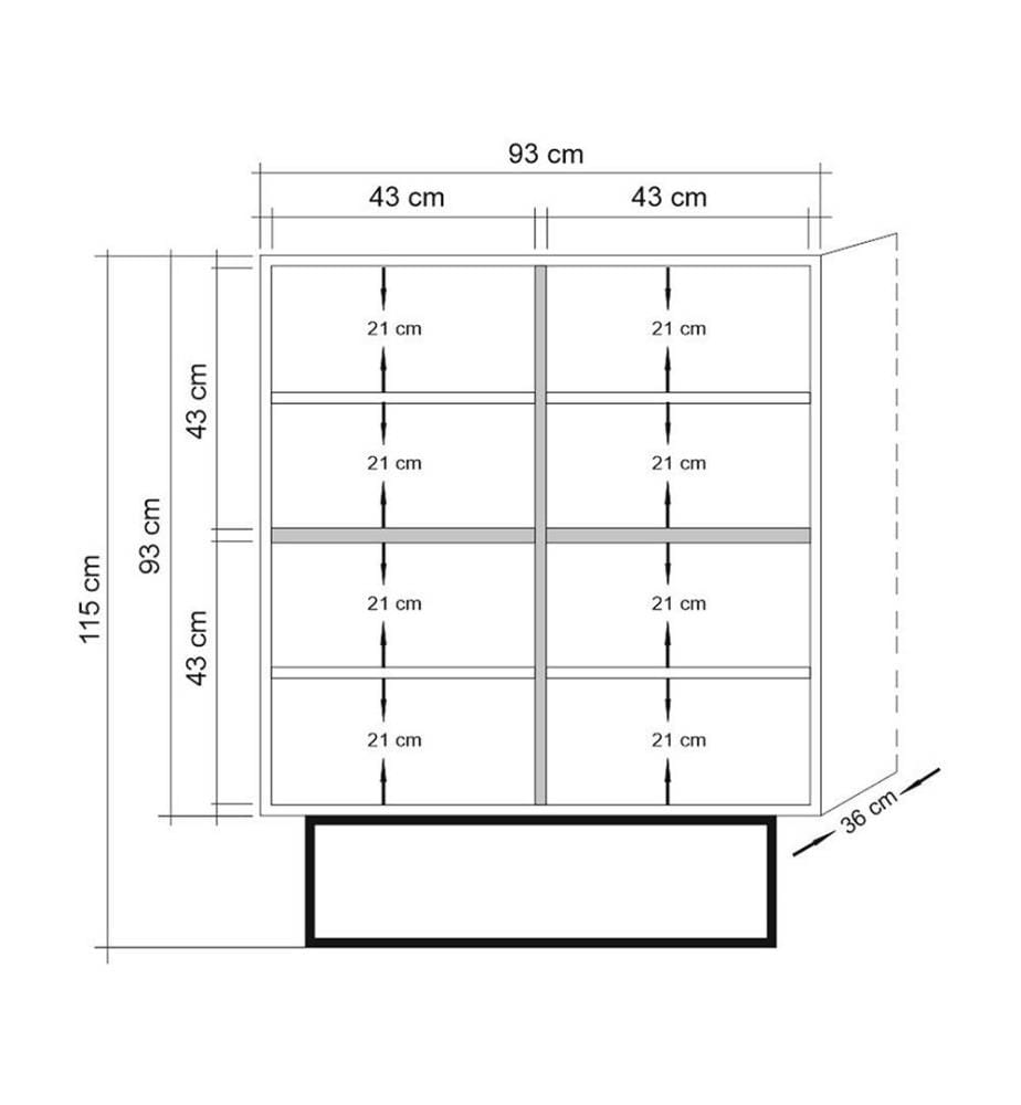 Armoire multifonctionnelle, pin de l'Atlantique, noir, panneaux de particules mélaminés