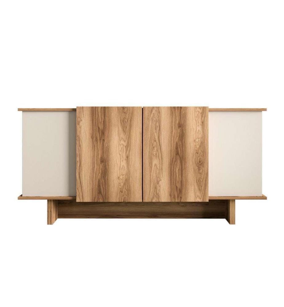 Console, Sable, Noyer, Panneaux de particules 100% recouverts de mélamine