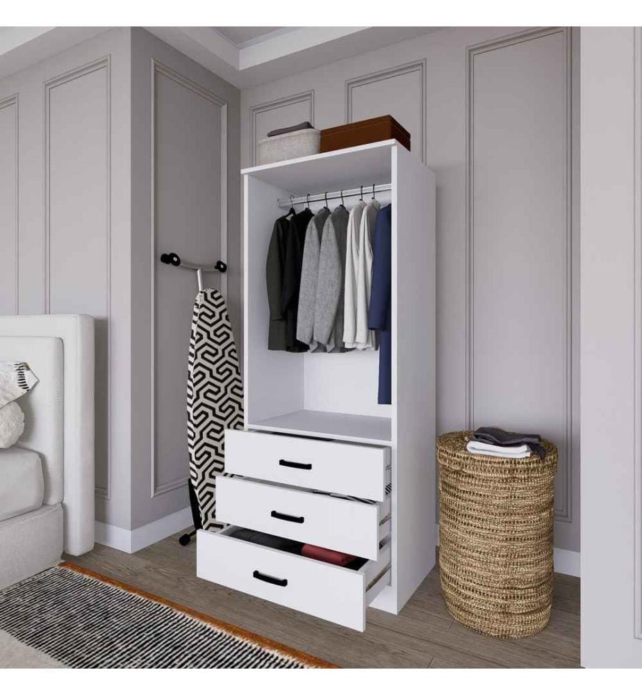 Armoire, blanc mat, panneaux de particules 100 % mélaminés