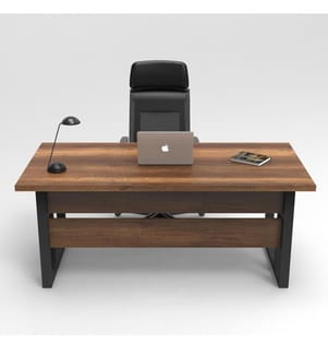 Bureau d'étude, noyer, panneaux de particules mélaminés