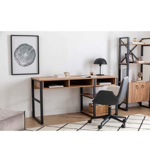 Bureau d'étude, noyer, noir, panneaux de particules mélaminés