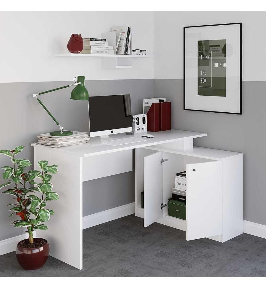Bureau d'étude blanc, panneau de particules mélaminé