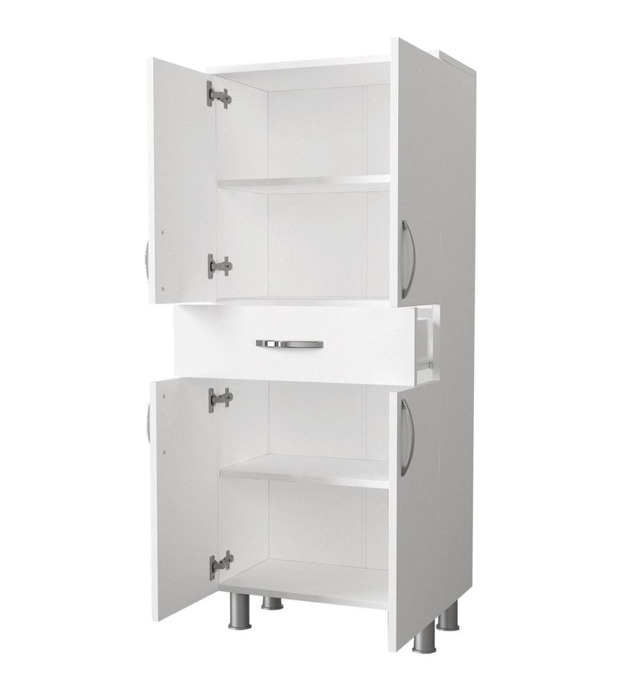 Meuble de salle de bain, blanc, panneaux de particules mélaminés
