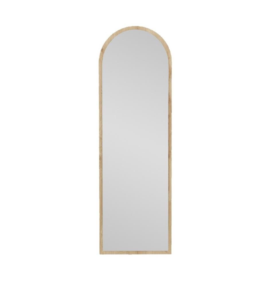 Miroir, naturel, MDF, verre ovale Pier