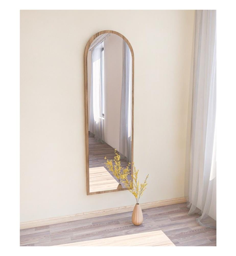 Miroir, noyer, MDF, verre ovale