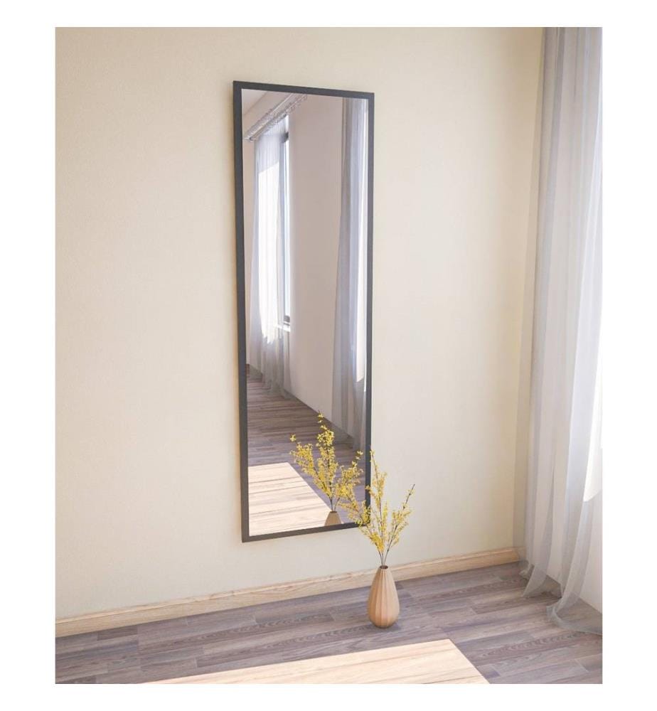 Miroir sur pied noir en MDF