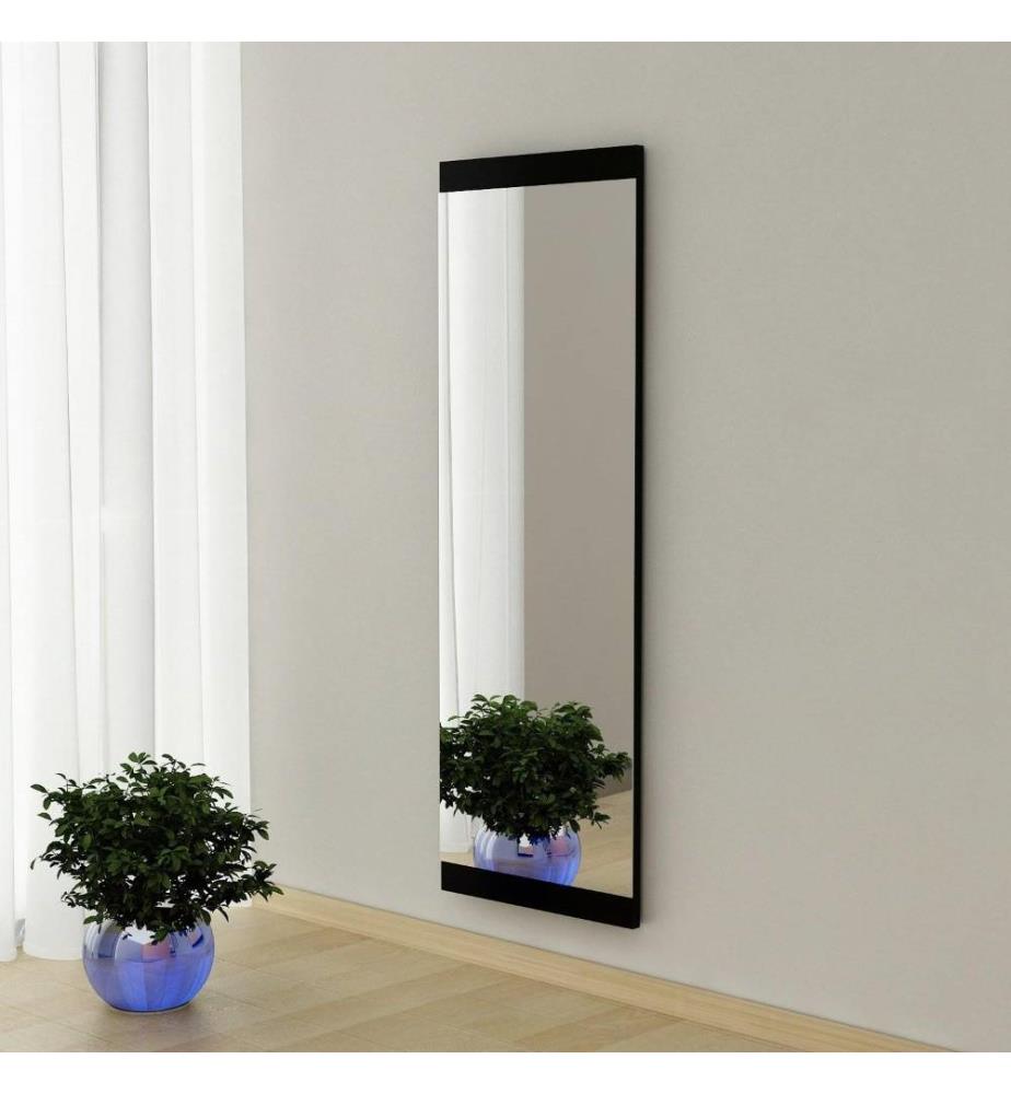 Miroir noir en MDF, verre Pier
