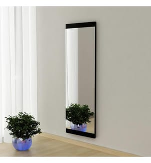 Miroir noir en MDF, verre Pier