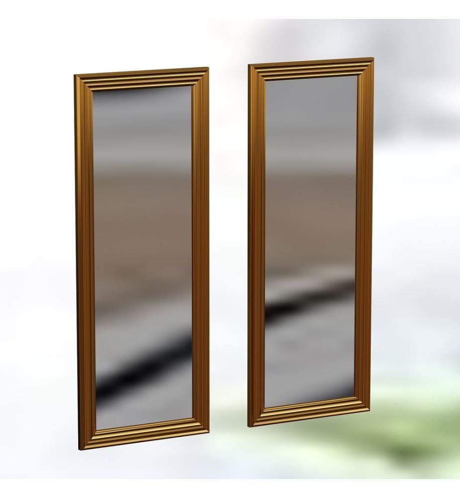 Miroir noir en MDF, miroir de commode