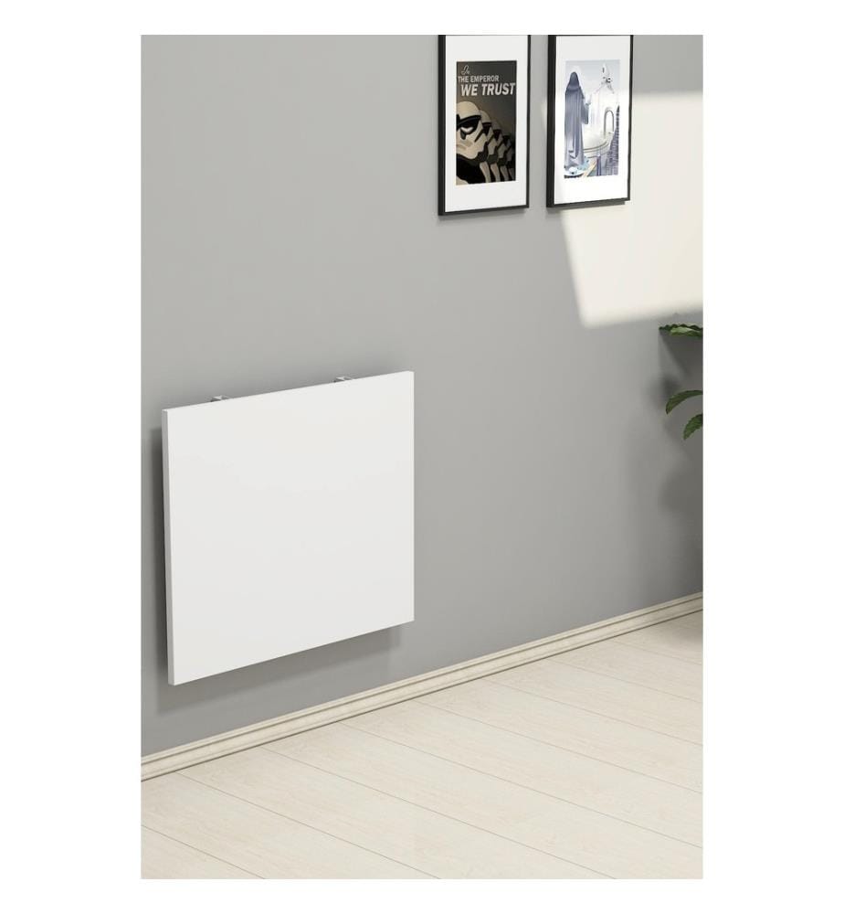 Table pliante blanche en panneaux de particules mélaminés