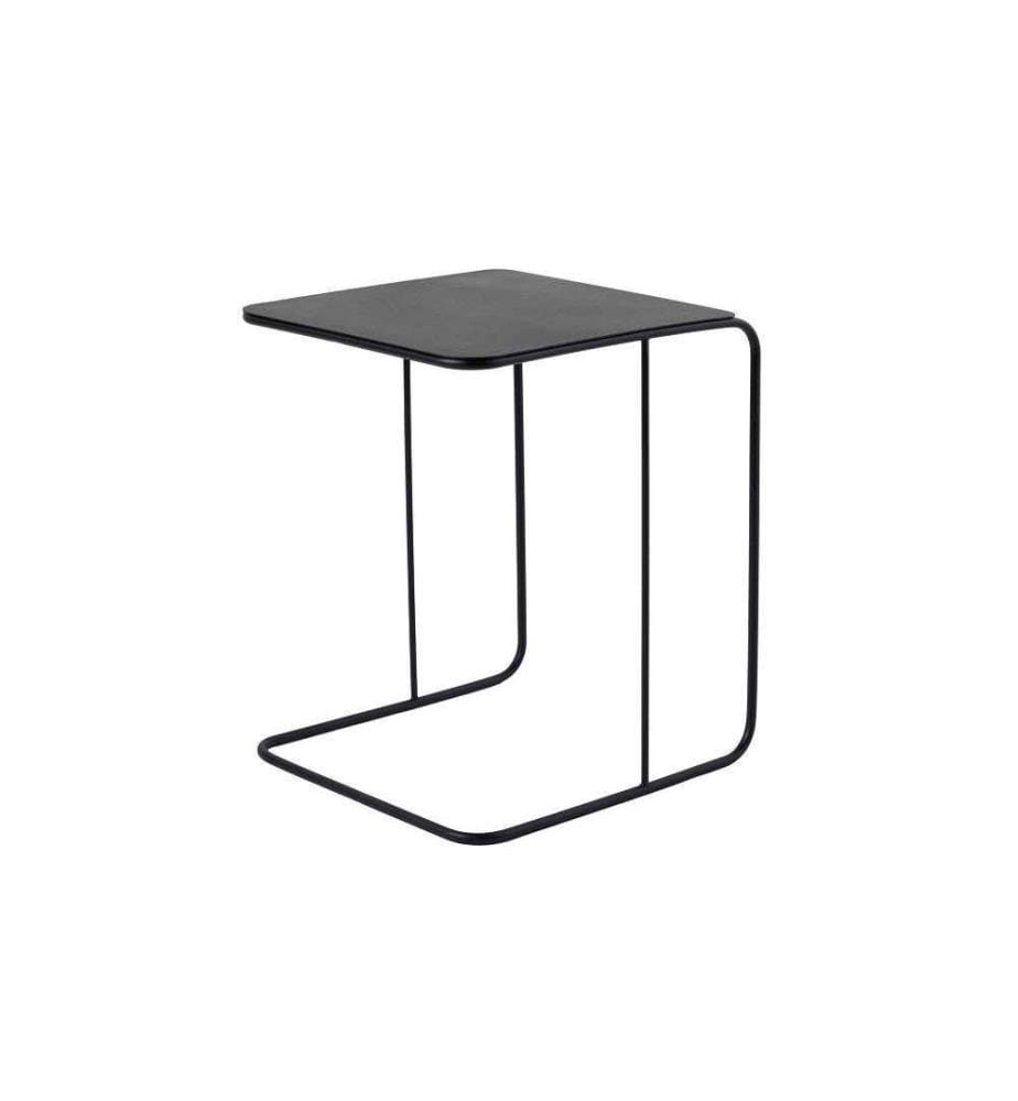 Table d'appoint, noire, 100% métal