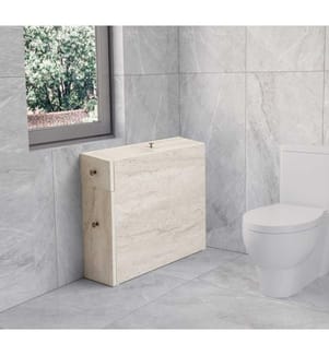 Meuble de salle de bain, travertin, panneau de particules 100% recouvert de mélamine
