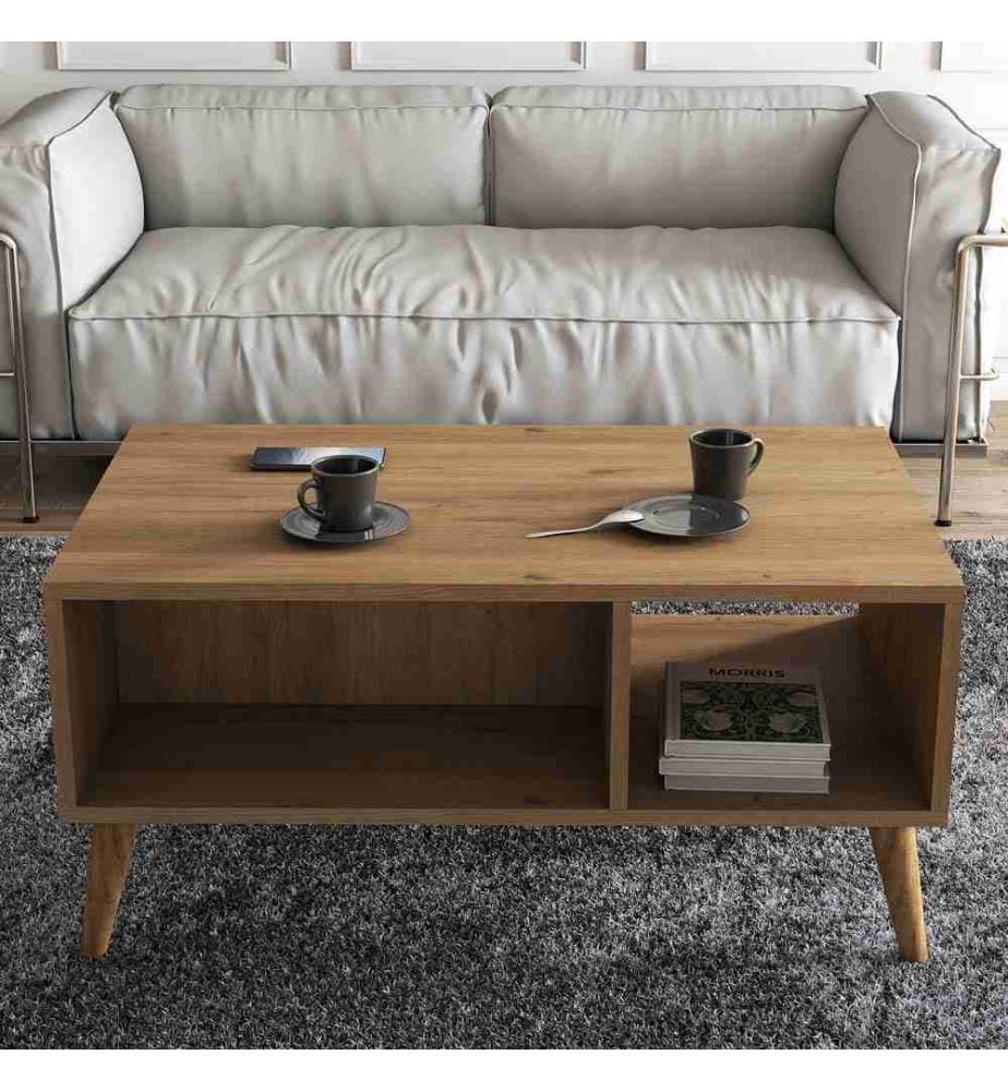 Table basse, chêne, panneau de particules mélaminé