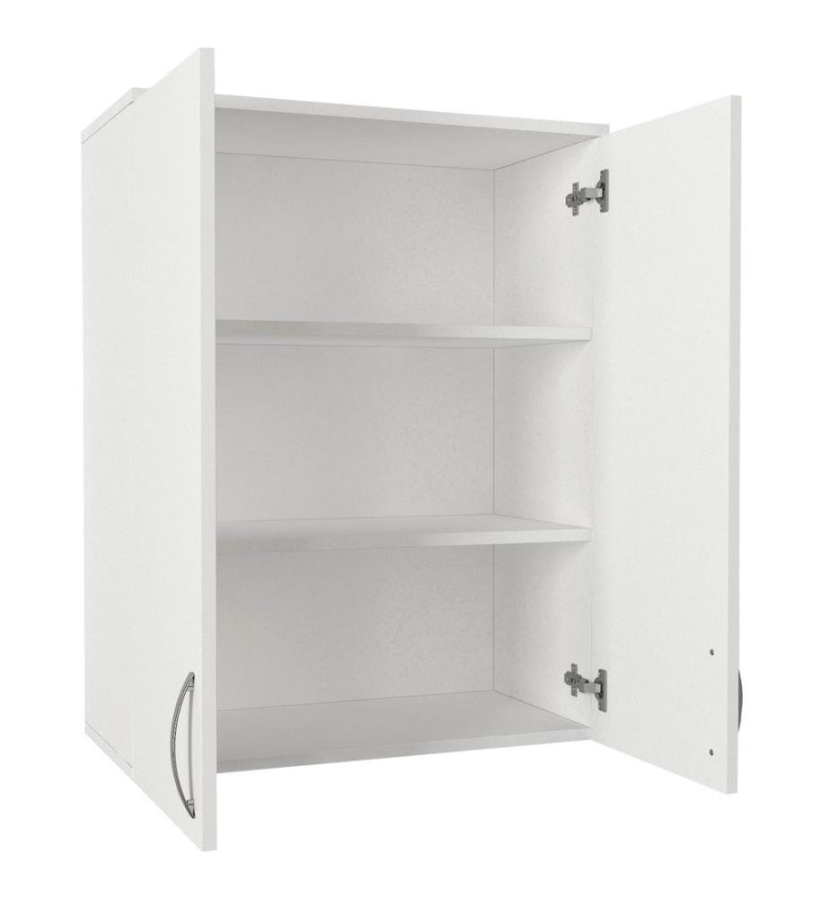 Meuble de salle de bain, blanc, panneaux de particules mélaminés