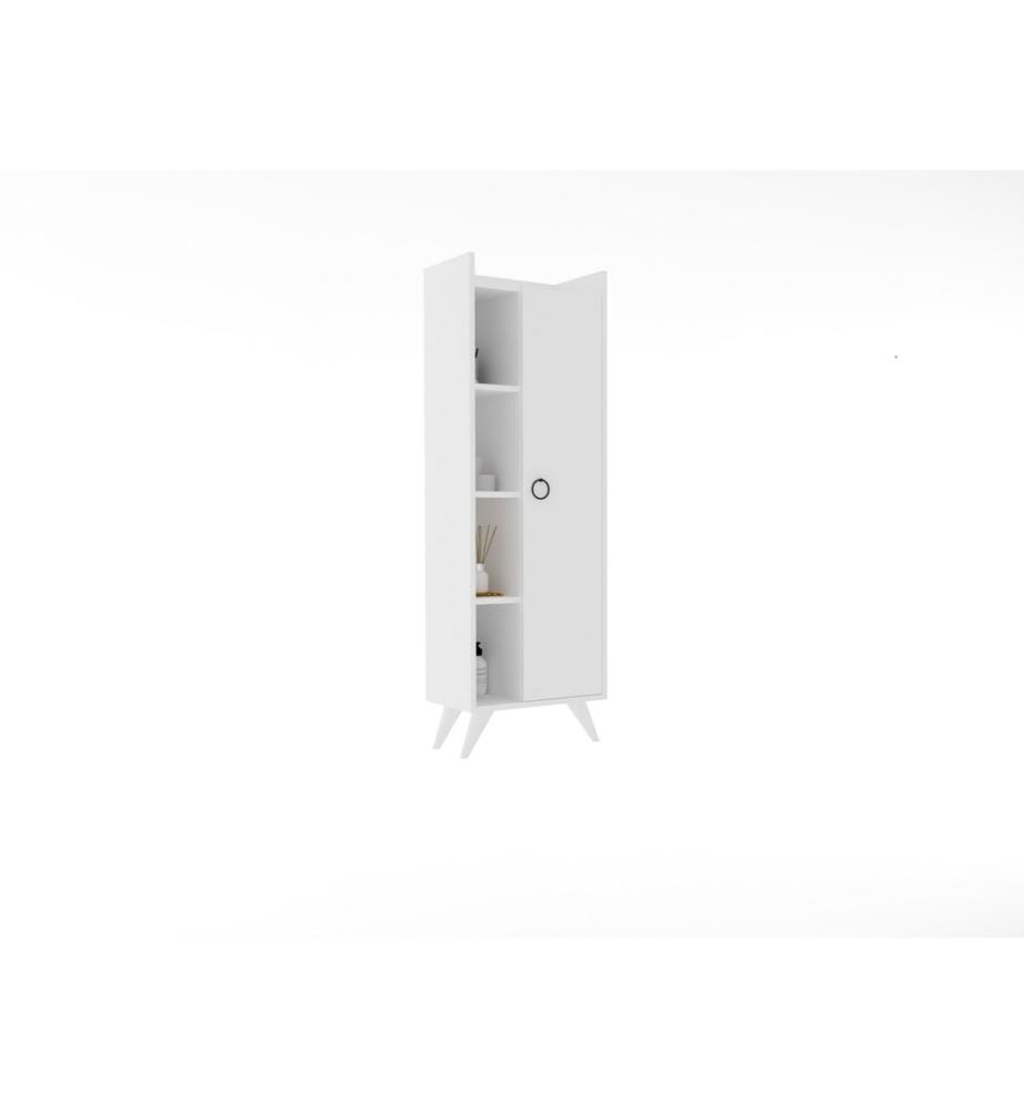 Meuble de salle de bain, blanc, panneaux de particules mélaminés