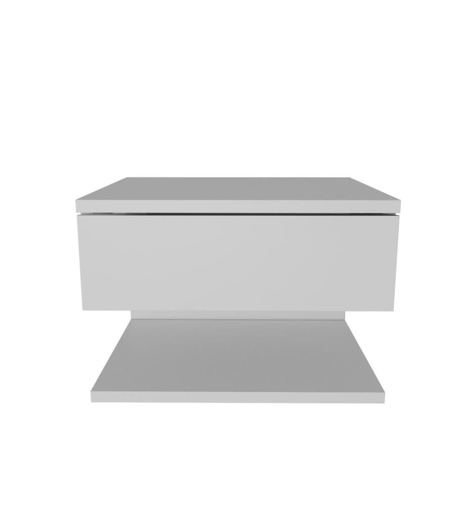 Nightstand, White, 100% MELAMINE COATED PARTICLE BOARD