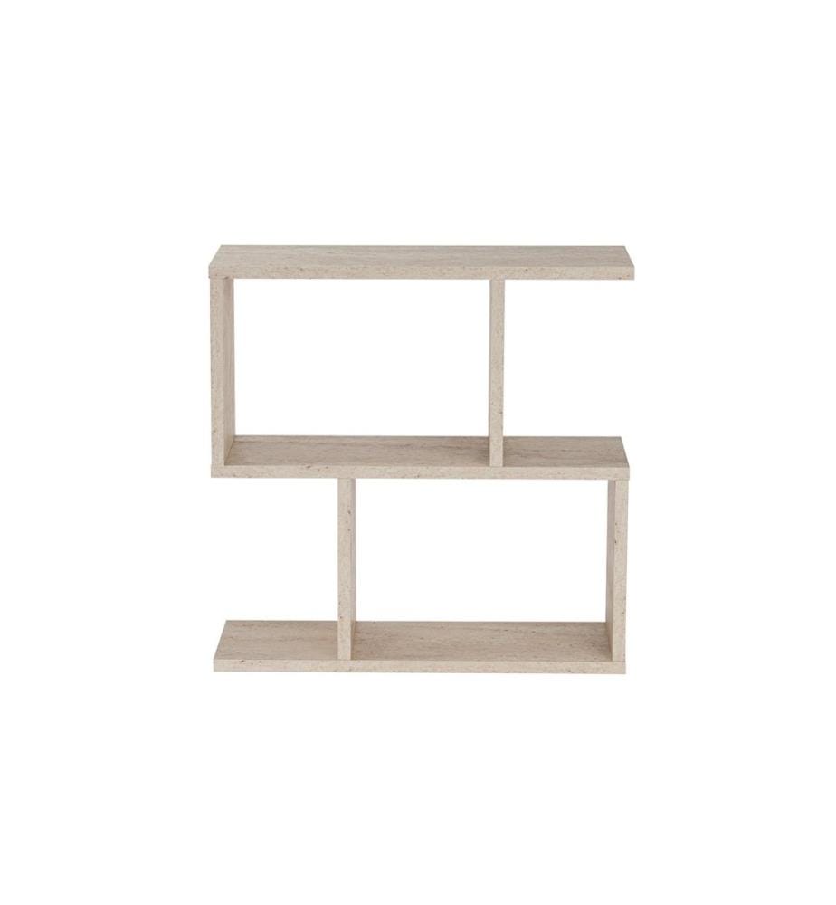 Table d'appoint, travertin, panneau de particules 100% recouvert de mélamine
