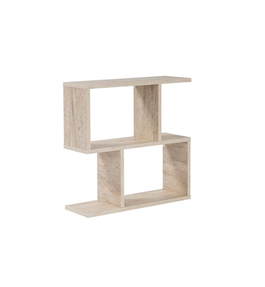 Table d'appoint, travertin, panneau de particules 100% recouvert de mélamine