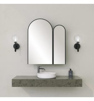 Meuble de salle de bain, noir, MDF