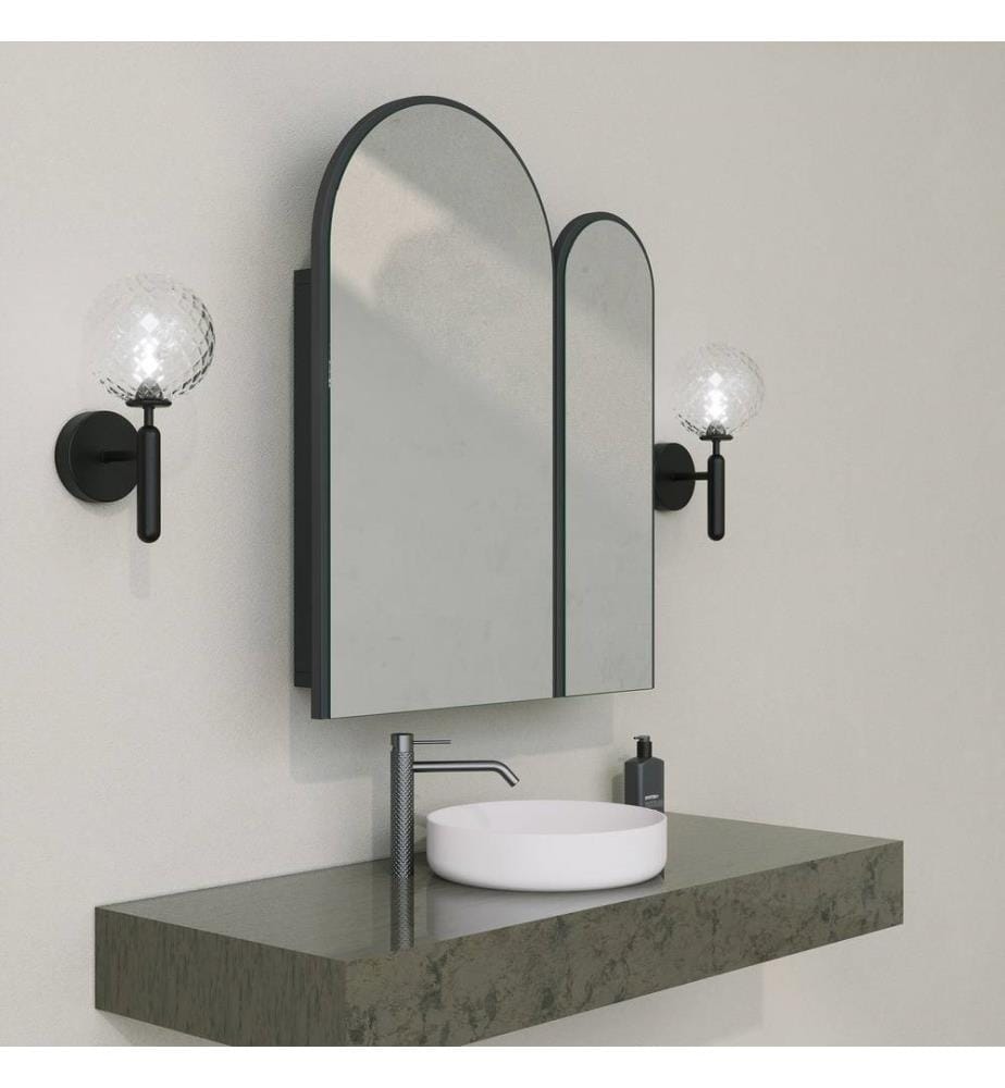 Mobiletto da bagno, nero, MDF