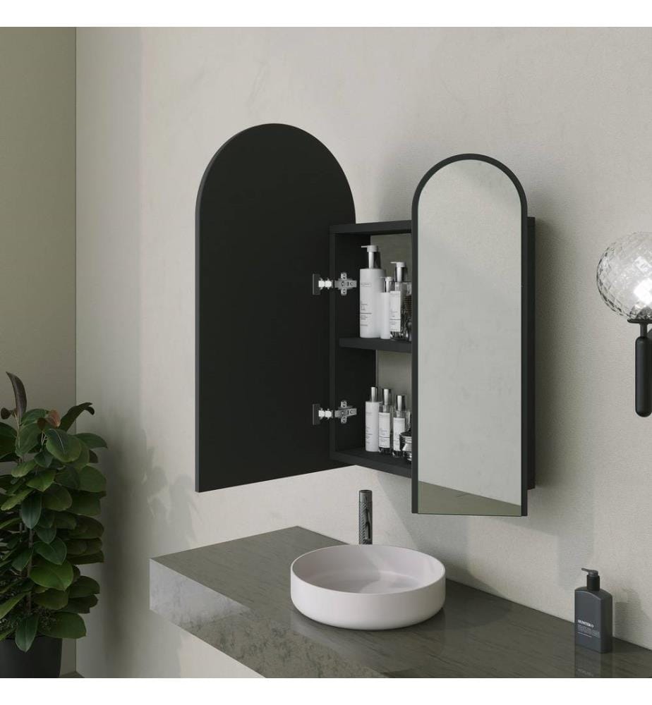 Mobiletto da bagno, nero, MDF