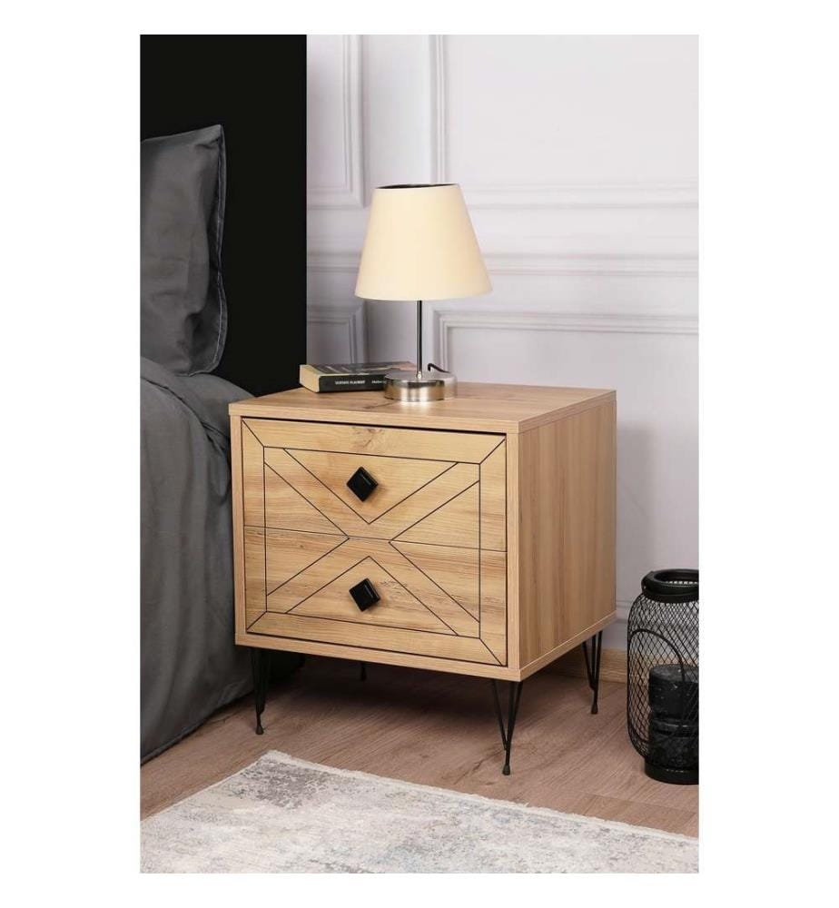 Nightstand, Pine, Melamine Coated Particle Board