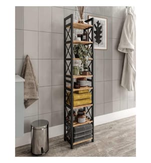 Étagère multifonctionnelle, noire, 100 % bois plastique