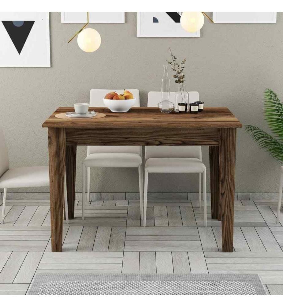 Table de cuisine, noyer, panneau de particules mélaminé