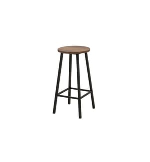 Tabouret, noir, 100 % aggloméré, structure : 100 % métal