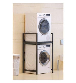Meuble pour machine à laver, noir, structure : 100 % métal