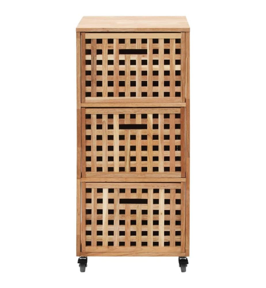 Badschrank 41x41x91 cm Massivholz Walnuss