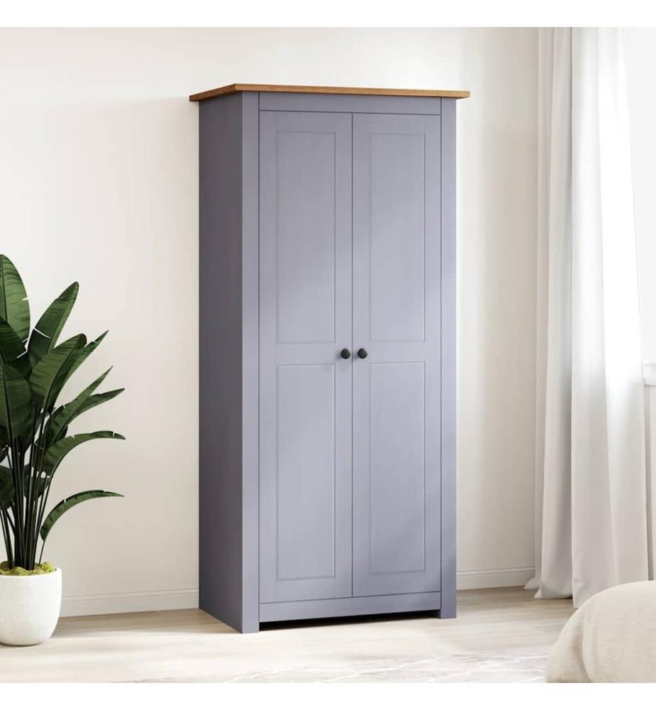 Kleiderschrank Grau 80x50x171,5 cm Kiefernholz Panama