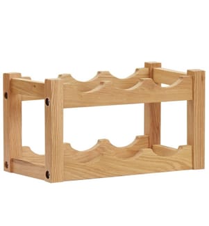 Weinregal für 6 Flaschen 37 x 21 x 21 cm Eiche Massivholz