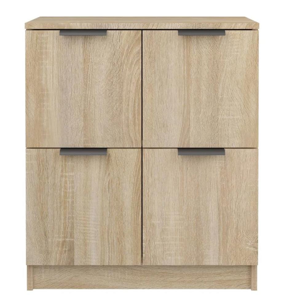 Sideboards 2 Stk. Sonoma-Eiche 60x30x70 cm Holzwerkstoff