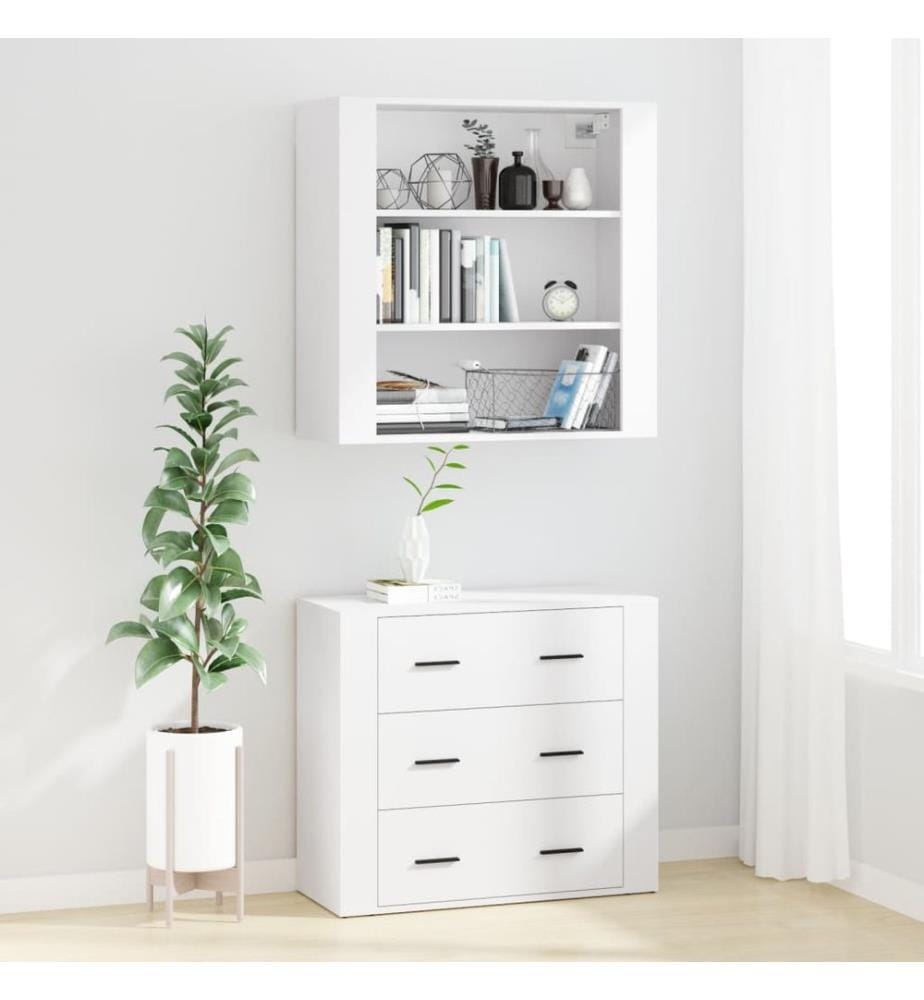 Buffet haut Blanc Bois d'ingénierie