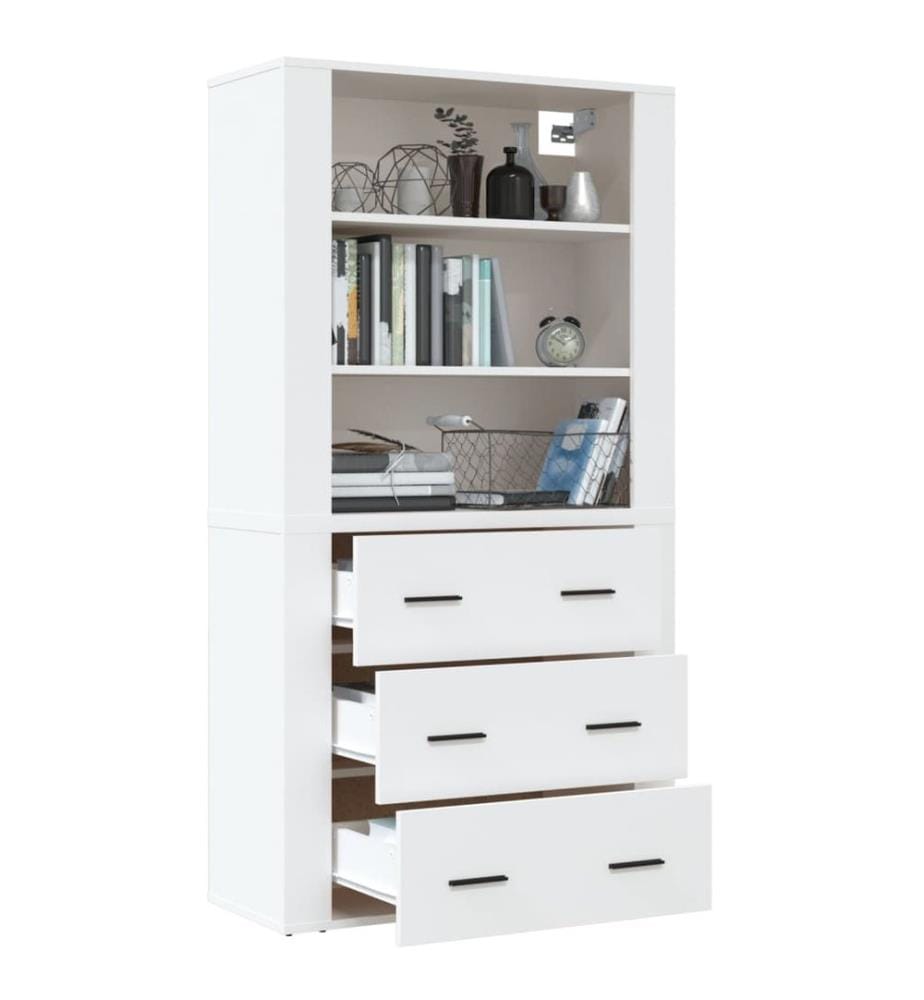 Buffet haut Blanc Bois d'ingénierie