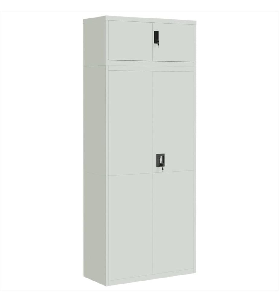 Aktenschrank Hellgrau 90x40x220 cm Stahl