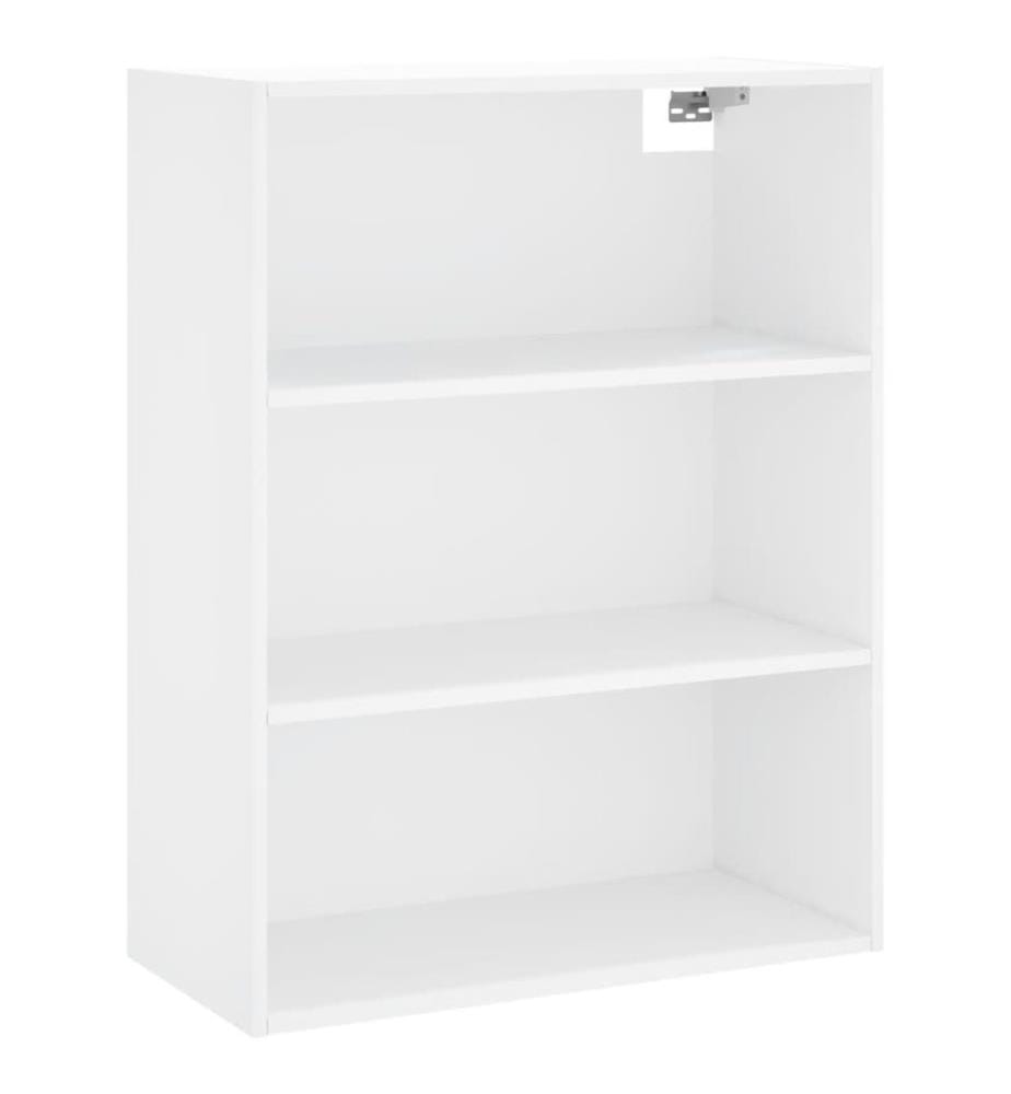 Buffet haut Blanc 69,5x34x180 cm Bois d'ingénierie