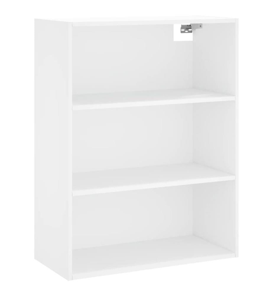 Buffet haut Blanc 69,5x34x180 cm Bois d'ingénierie