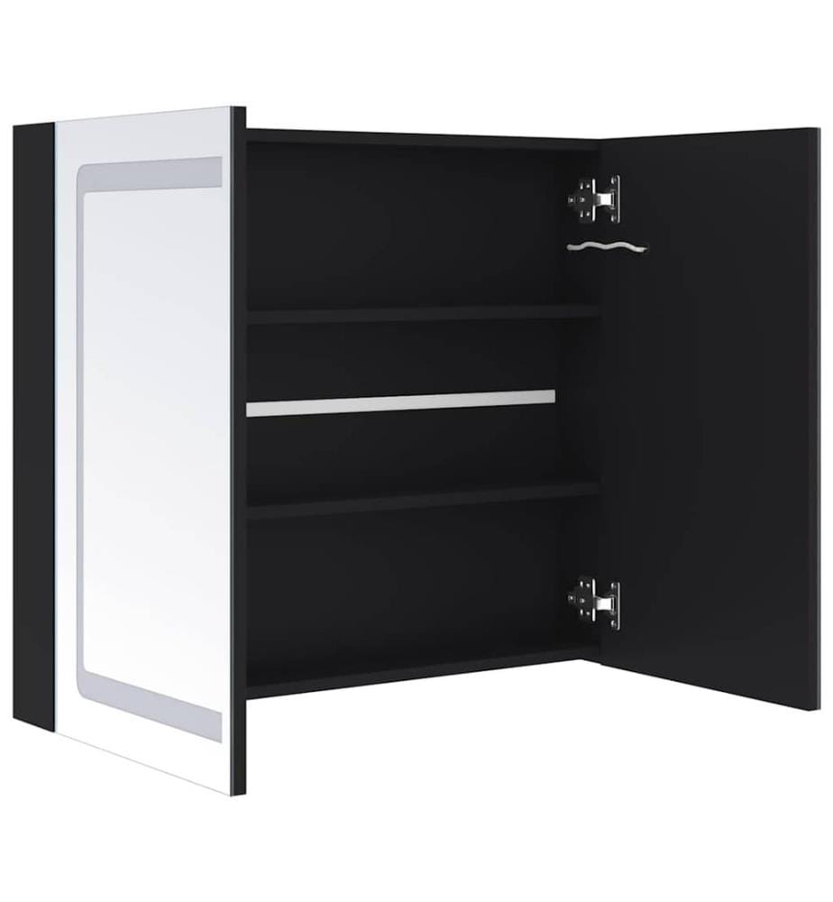 Armoire de salle de bain à miroir LED 80x12,2x68 cm