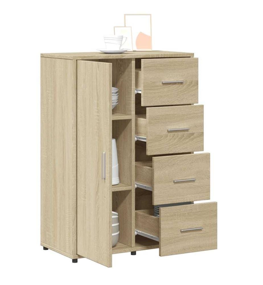 Buffets 2 pcs chêne sonoma 60x31x84 cm bois d'ingénierie
