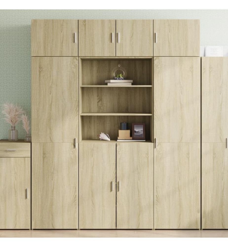 Highboard Sonoma-Eiche 80x42,5x185 cm Holzwerkstoff