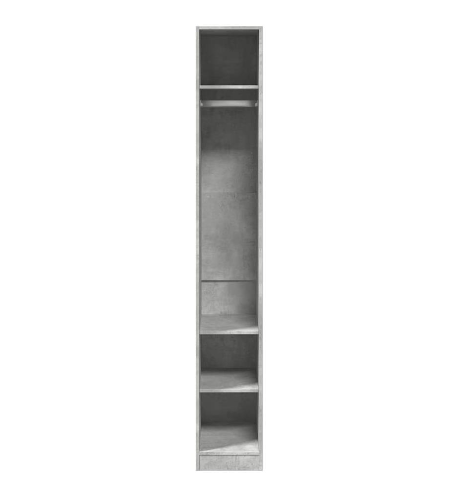 Garde-robe gris béton 30x50x200 cm bois d'ingénierie